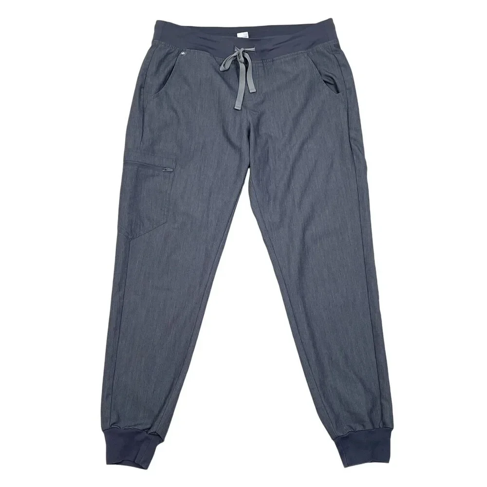 🚩SOLD 🚩 FIGS Zamora Jogger Scrub Pants Medium Gray High Waist - Picture 1 of 10